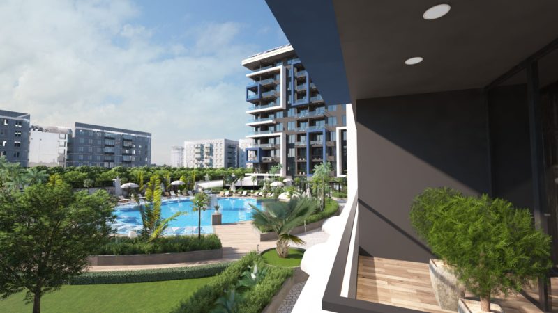 A new project in the heart of Alanya, mountain and sea view