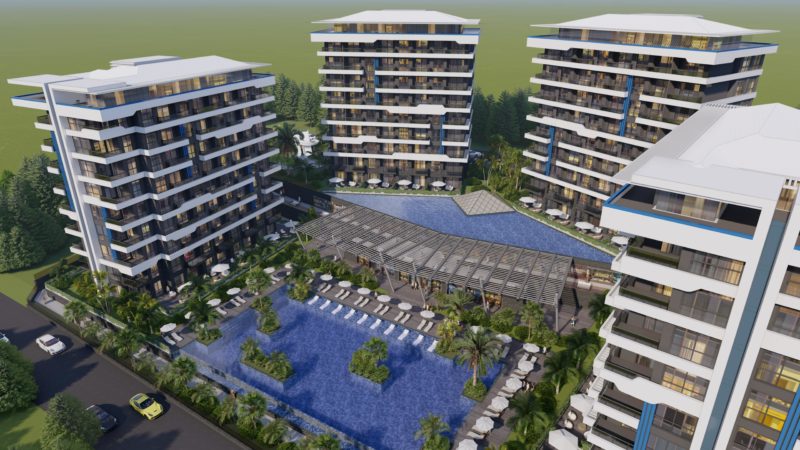 A new modern project in Alanya, 580 m. from the sea