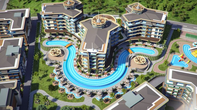 New luxury investment project in Alanya with sea and mountain views, Kestel