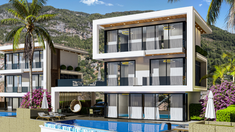 Project of 16 Comfort-Class Villas FOR CITIZENSHIP, Alanya/Bektas