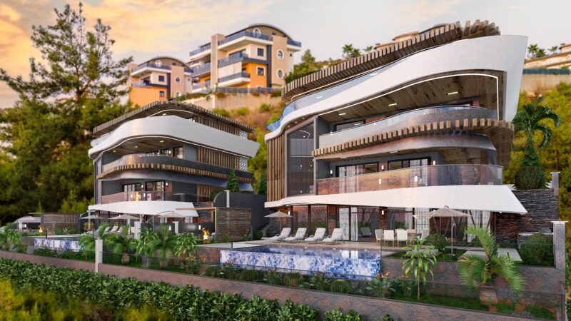 Luxury premium villas with sea views, in Alanya