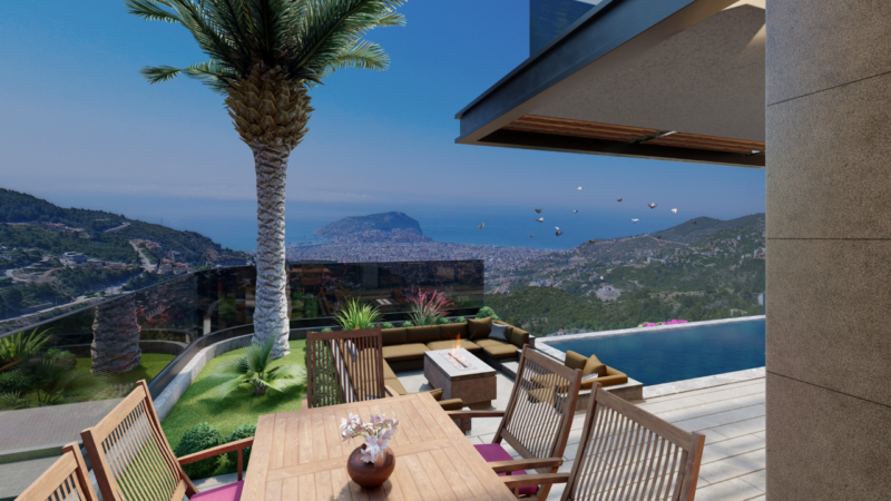 Luxury villas in Alanya with panoramic views, Bektas